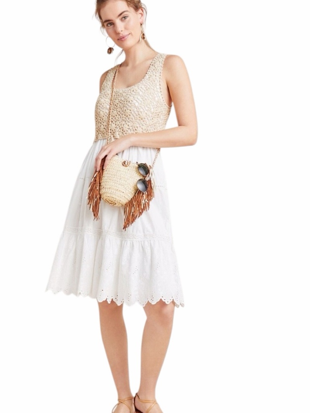 NWT Anthropologie Brittney Crochet-Top Dress - Size M